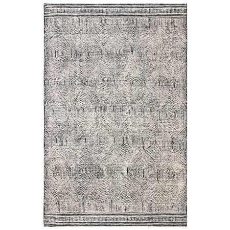 Safavieh 9 x 12 ft. Abstract 100 Percent Wool Pile Rectangle Rug Ivory & Chocolate ABT340H-9